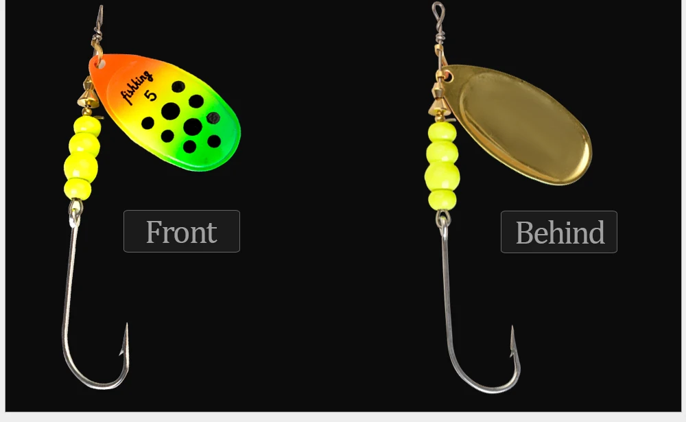 NGB Angelköder Spinnerbait Einzelhaken 4,1g 5g 7,8g 10,5g 15g Spoon Bass Hardbaits mit hochwertigem Haken für Hecht und Karpfen – Detail 4