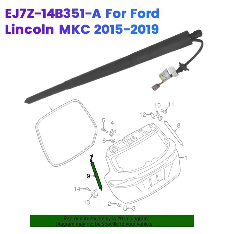 

Left Rear Electric Tailgate Lift Support EJ7Z-14B351-A For Ford Lincoln MKC 2015-2019 Hatch Struts Lift Gate Actuator