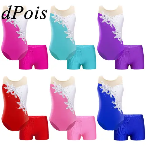 Mono de bailarina para niñas y niños, leotardo con tutú de baile, trajes de baile de Ballet y gimnasia, conjuntos de monos puesta en escena