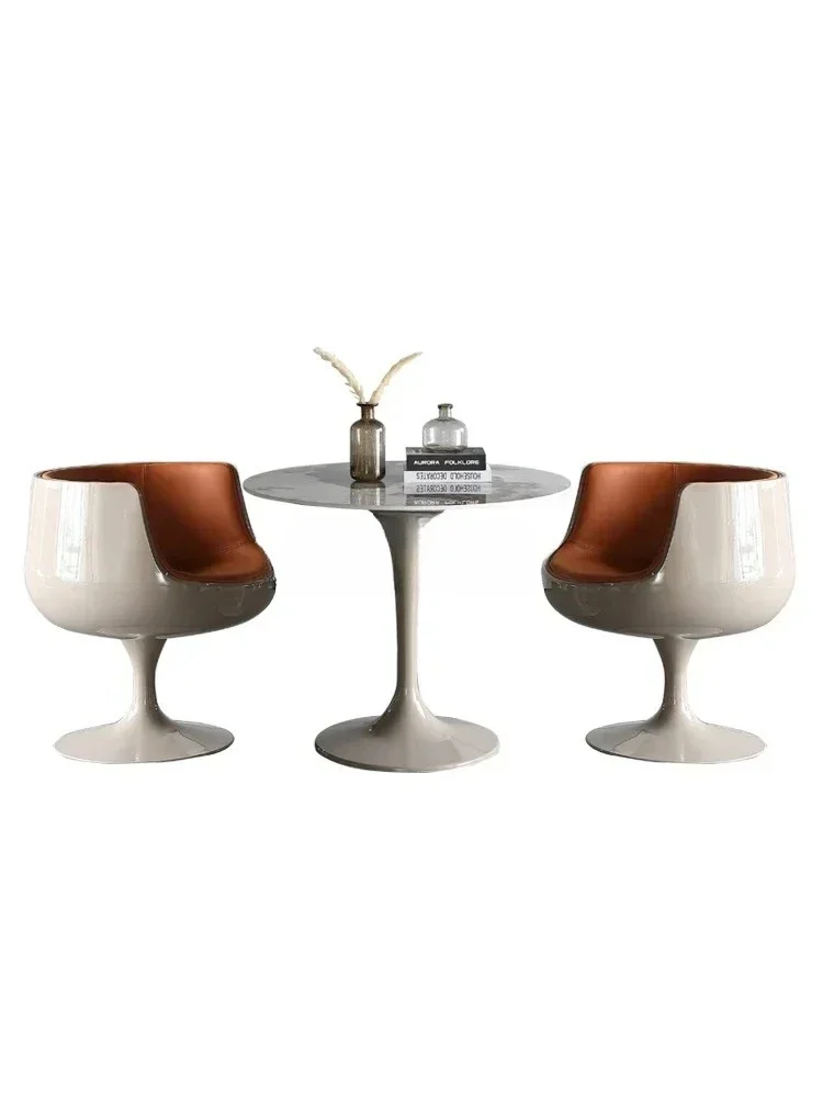 

Rock table and chair combination round marble creative modern meeting negotiation leisure reception table