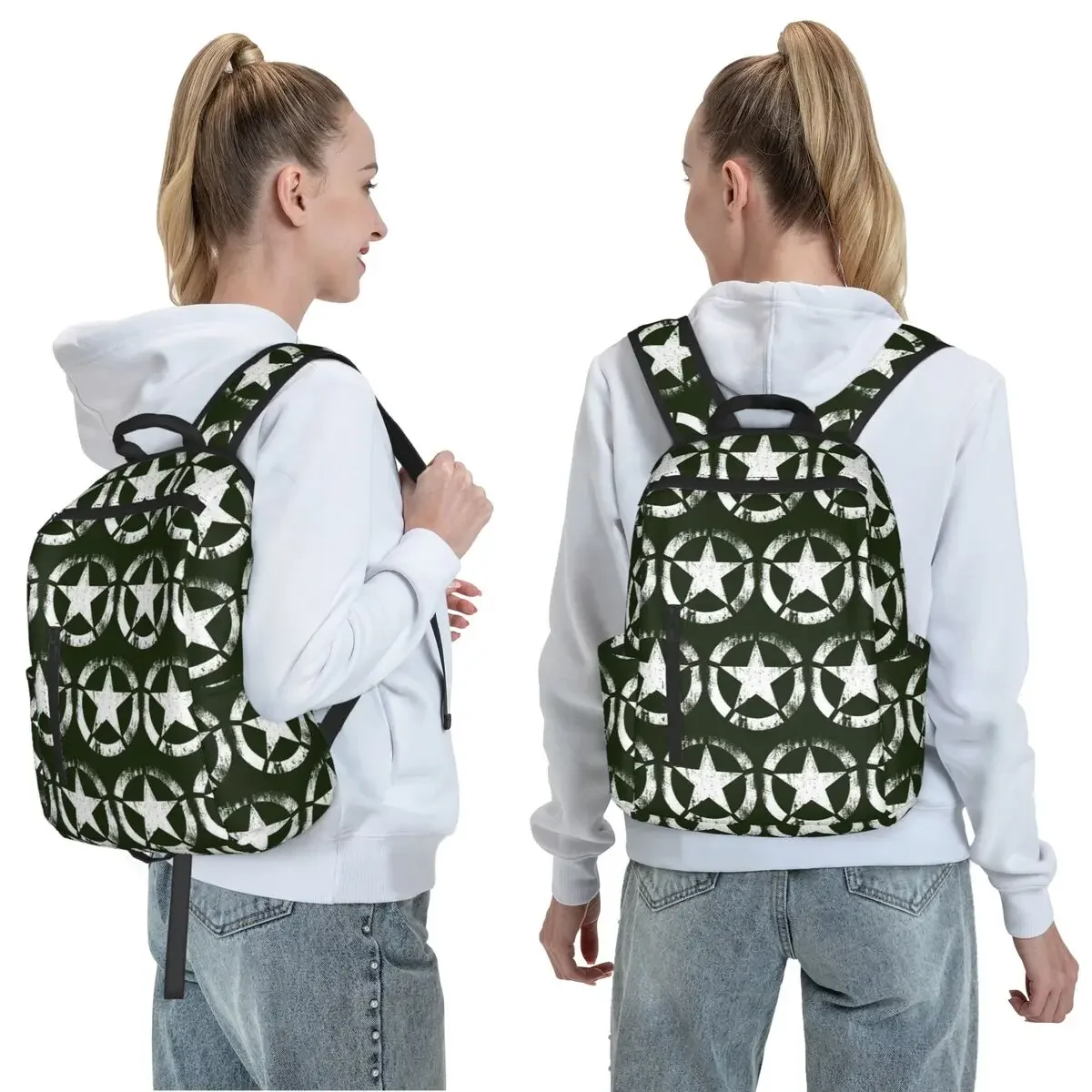 America Army Military Star Backpack Daypack Children BookBag School Bag Shoulder Bags for Men Women