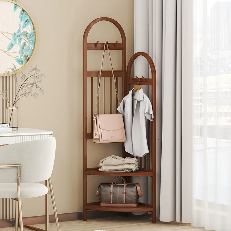 

Corner coat rack floor-to-ceiling bedroom modern simple Nordic small apartment household storage