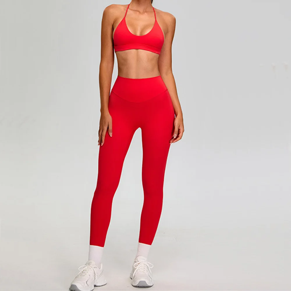 Fitness Set 2PCS Athletic Wear Women Yoga Set Workout Outfits Yoga Sportswear Tracksuit Legging Sports Bra Gym Clothes Yoga Suit