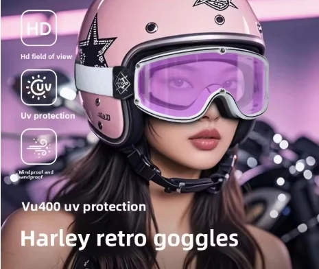 Retro Goggles Warm Goggles Bike Motocross Glasses Protective Eyewear Ski Motorcycle Riding Glasses