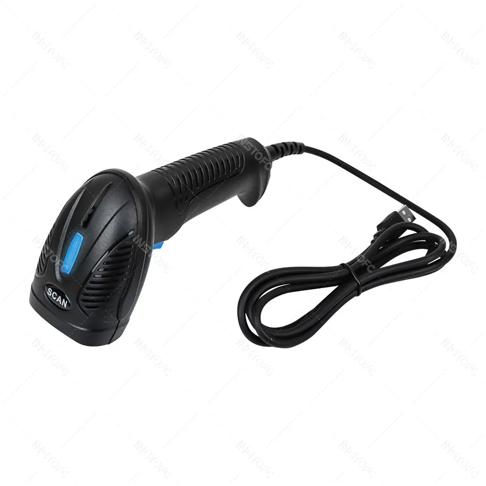 1D/2D Считыватель штрих-кодов для супермаркета Bluetooth USB Беспроводной портативный складской штрих-код QR-сканер CMOS-изображение Высокоскоростное декодирование