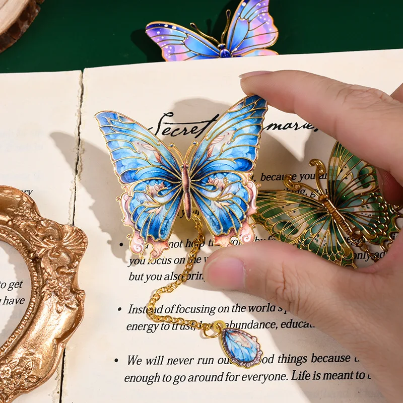 1 قطعة الإشارات المرجعية قلادة الساحرة فراشة معدنية المرجعية رائعة القرطاسية الهدايا قراءة كتاب علامة كتاب علامة قراءة الوصول