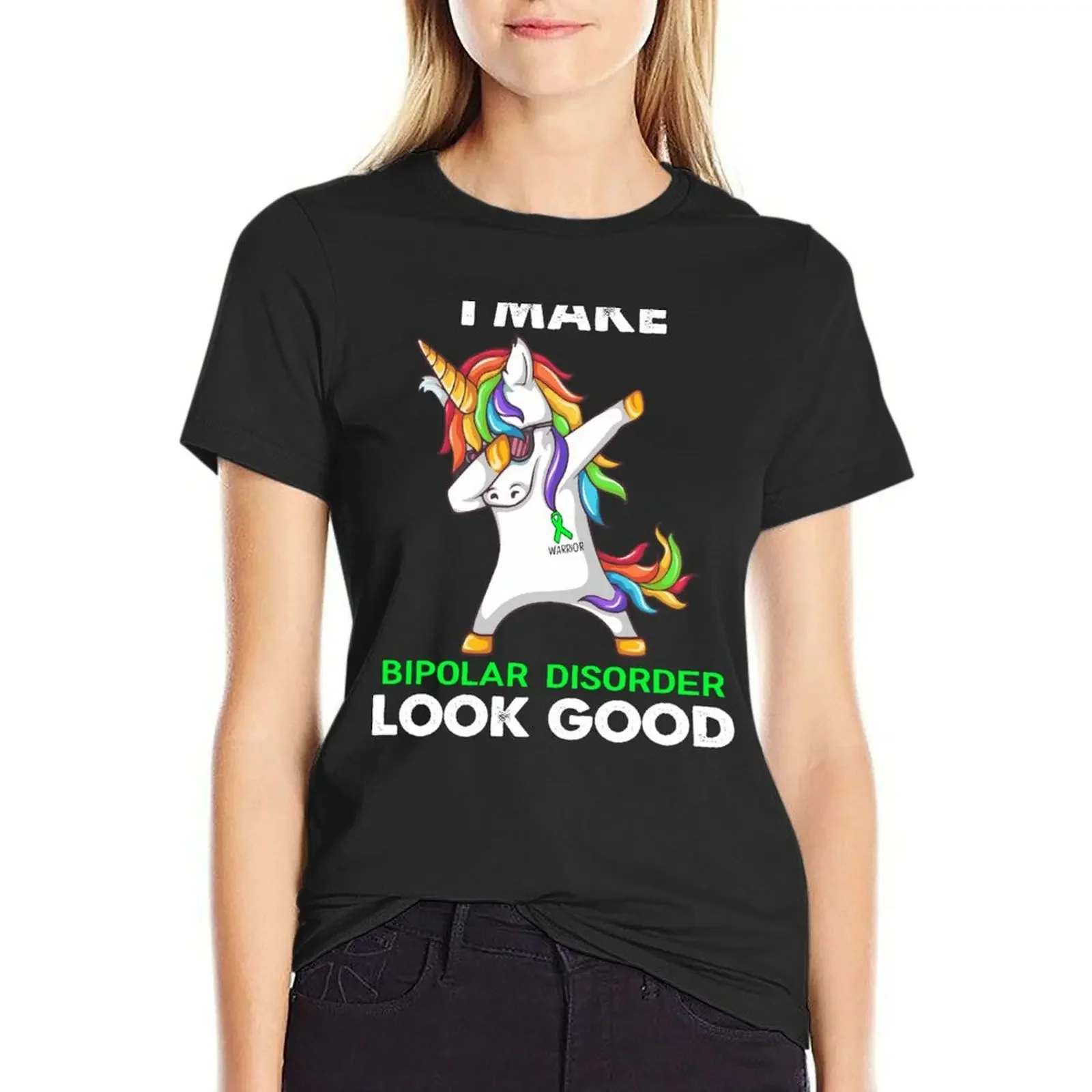 

I Make Bipolar Disorder Look Good Cute Unicorn Dabbing Bipolar Disorder Warrior T-shirt