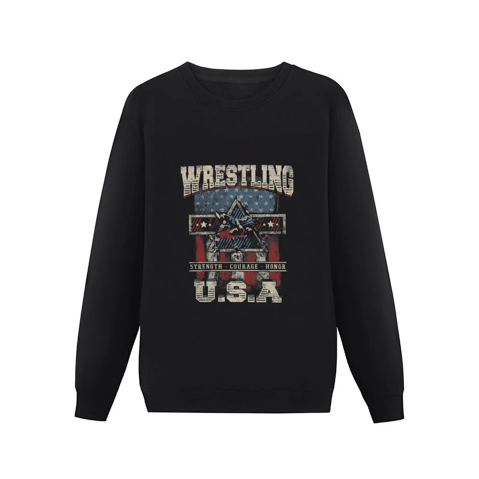 USA Wrestling - Strength - Courage - Honor For Youth and Men Pullover Hoodie men wear tracksuit men sweatshirt