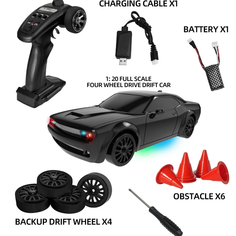 Cool Stuff Toy Car Funny Gift-1:20 Full-scale High-speed 4WD Rc Drift Car,Remote Control Car Toy,Gyroscope Rc Cars,Toys for Kids