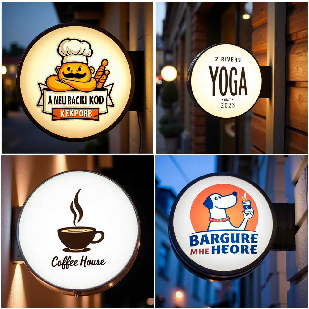 カスタムエントランスサインライトLEDボックスレター屋外ビジネスアクリル看板照明付き看板防水ハウスショップロゴ