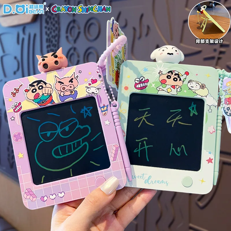

Crayon Shinchan Doodle Drawing Board Keychain Creative DIY Toy Funny School Bag Pendant Cute Mini Hanging Decoration Toys Gifts