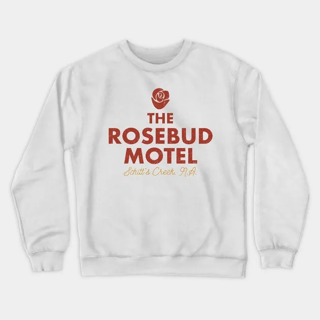 أزياء الخريف والشتاء Witty The Rosebud Motel - سويت شيرت مطبوع مستوحى، قميص أنيق لمحبي رسومات The Rosebud Motel
