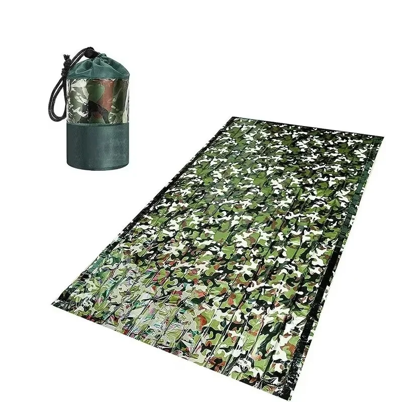 Emergency Sleeping Bag Ultra Waterproof Mylar Thermal Blankets Lightweight Survival Sleeping Bag Keep Warm for Camping Hiking image 3