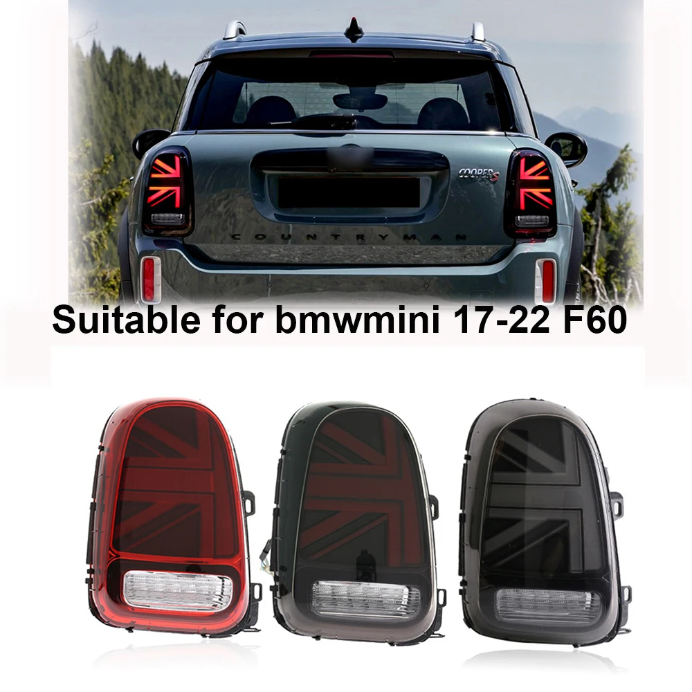 Pair LED Tail Lights For BMW Mini Cooper Countryman F60 2017-2022 Rear Brake Reverse Sequential Turn Signals Taillights