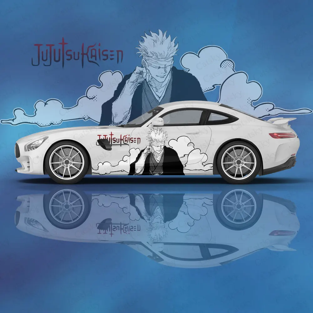 Satoru Gojo anime Car stickers ita car tuning racing vinyl decal wrap side graphics car door sticker side decal sticker