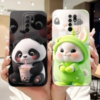 For Xiaomi Redmi 9 Case Lovely Panda Rabbit Cartoon Soft Liquid Silicone Shockproof Cover For Xiaomi Redmi 9 Prime Redmi9 Fundas
