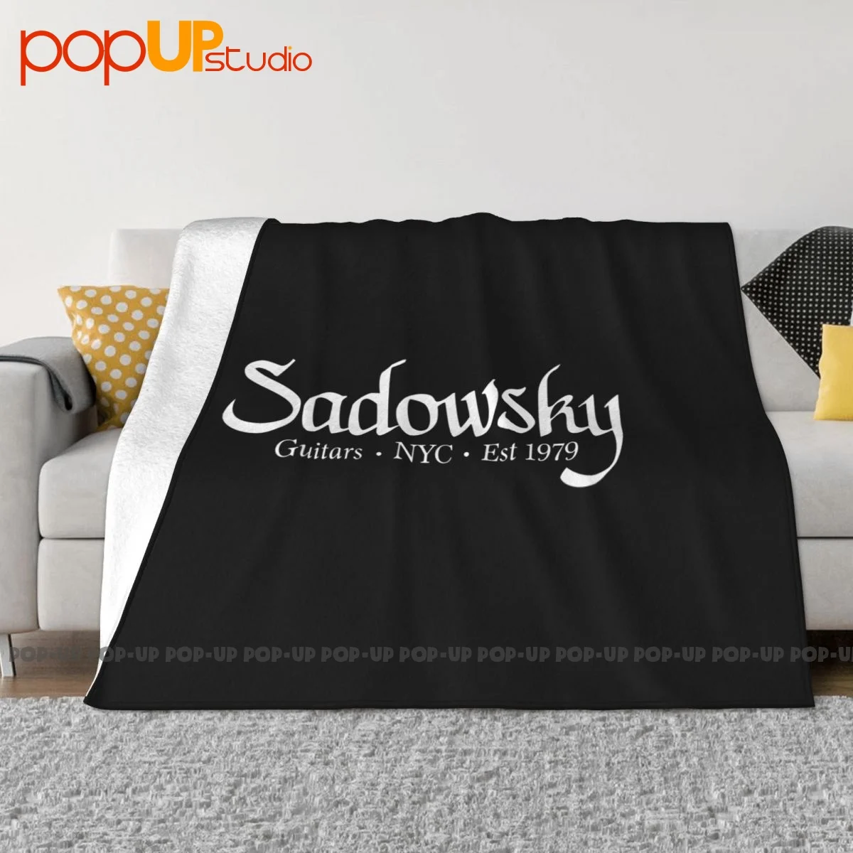 Sadowsky Nyc Pickup Guitar Logo Blanket Sheet Lightweight Cover Blanket