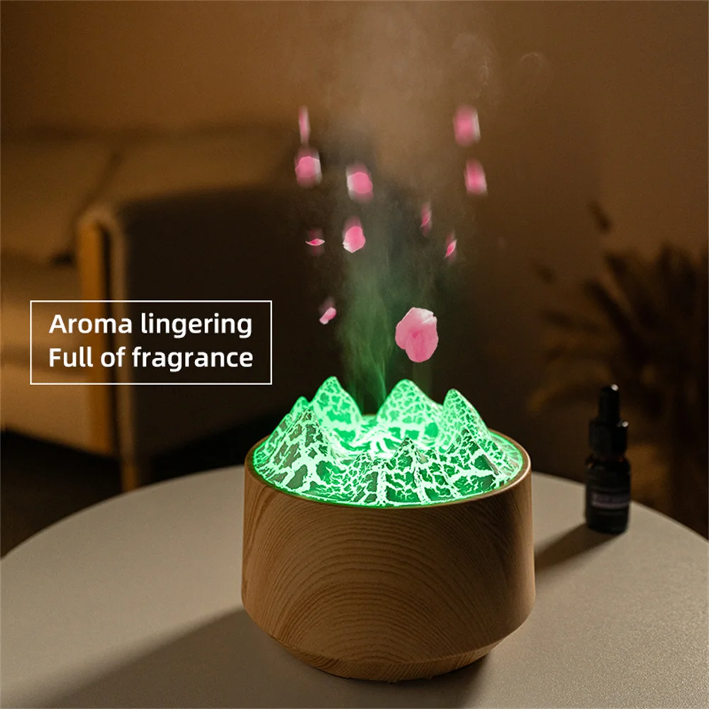 New Creative Volcanic Lava Aromatherapy Machine Home Colorful Flame Aromatherapy Machine USB Humidifier Suitable for bedrooms