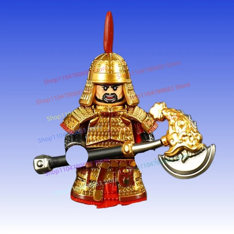 

MOC Building Blocks Mini Figure Golden Heavy Axe Warrior Assembly Model Ornament Anime Cartoon Toy Holiday Gift Collection