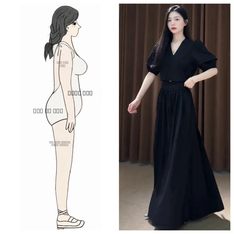 

Новый модный летний комплект Hebe Sle Ele: топ с V-образным вырезом и открытым животом, а также красивая юбка из полиэстера