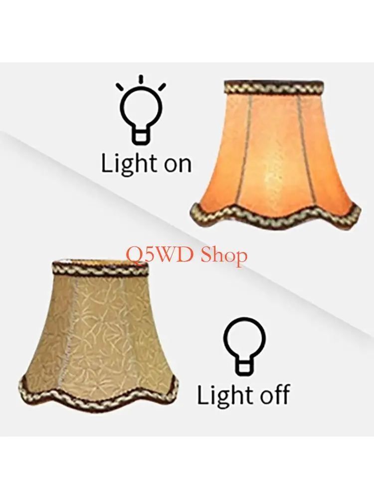 

Q5WD 3Pieces Small Chandelier Lamp Shades Clip On Lampshade Soft Lighting Home Accessory Floor Lamp Shade Fabric Texture