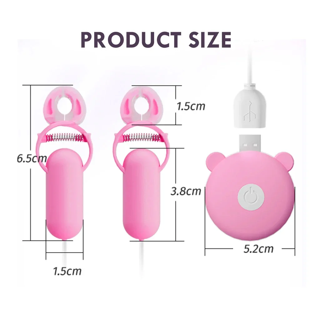 Two color breast clip breast stimulation massage vibrator for women masturbation and flirtation toys for breasts stimulator