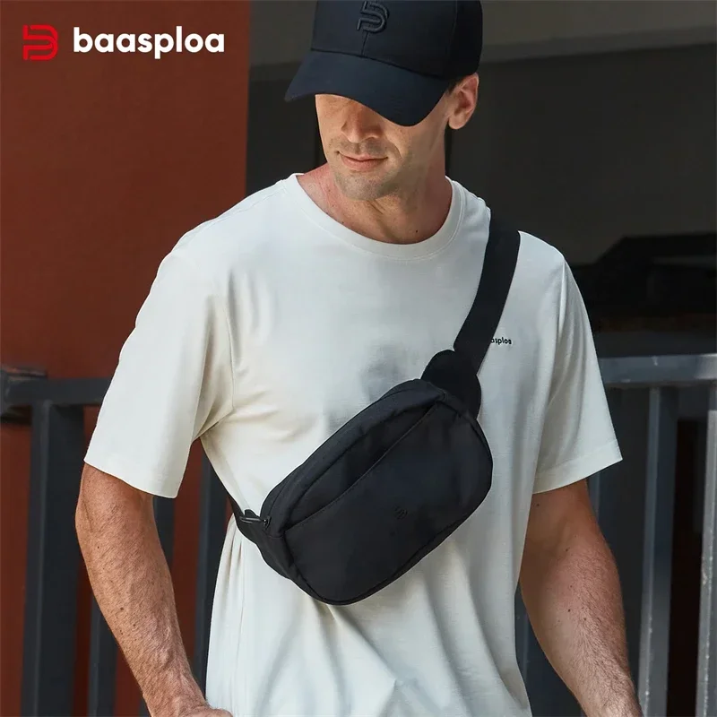 Baasploa Waterproof Running Bags Outdoor Jogging Gym Sports Bag Unisex Fashion Multifunctional Portable Buckle Waist Bag