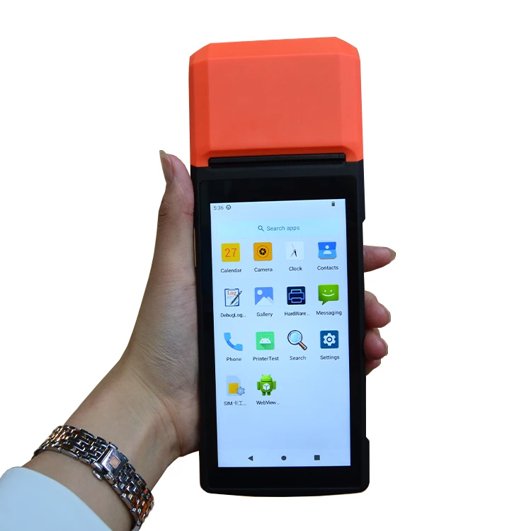 H10C Android 8.1 محطة POS المحمولة Android Pos أنظمة نقاط البيع المحمولة مع طابعة حرارية 58 مم