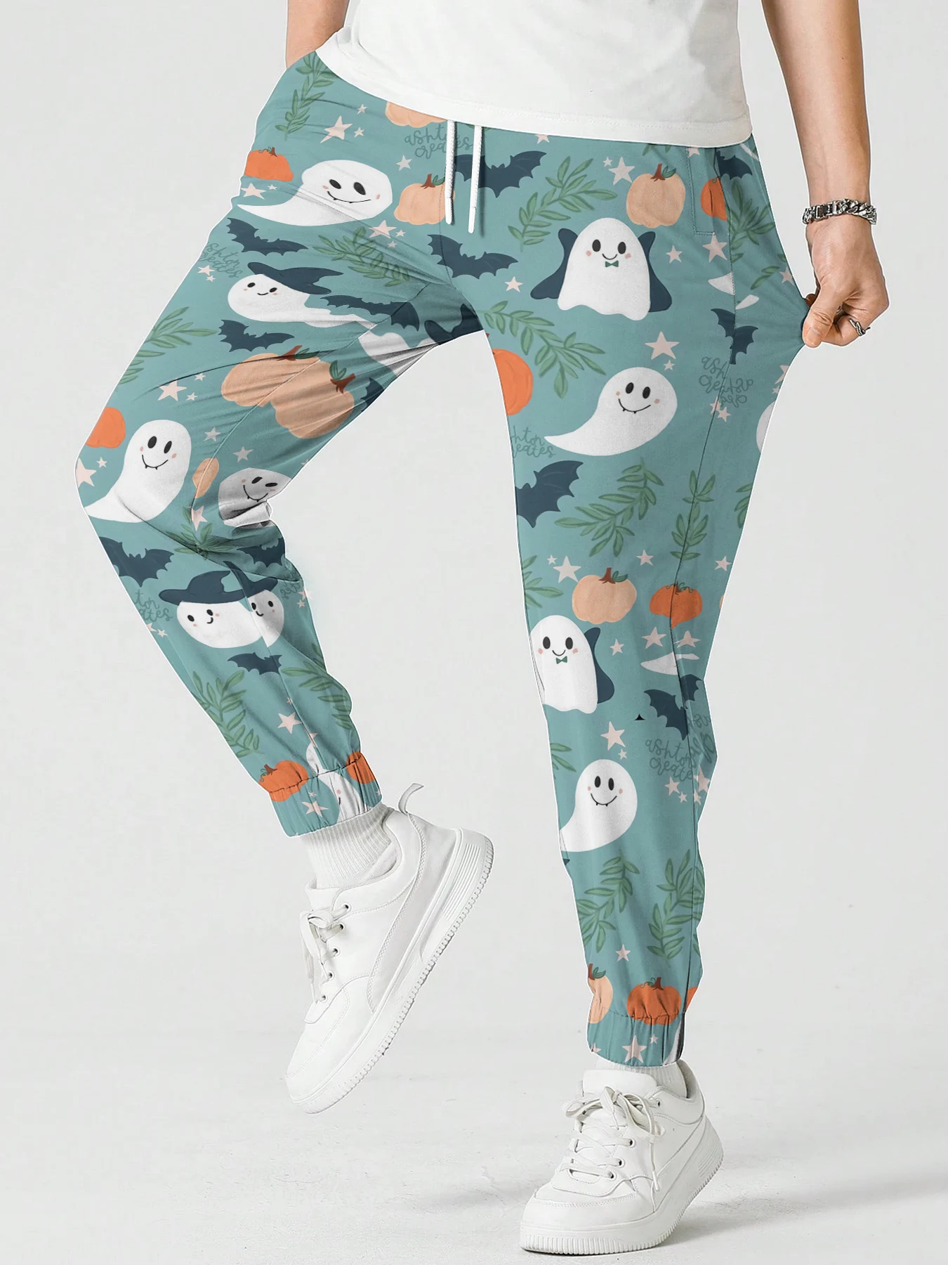 Men Trousers Halloween Horror Small Ghost Graphics Sweatpant Fashion Male Female Trouser Streetwear Casual Outdoor Jogging Pants