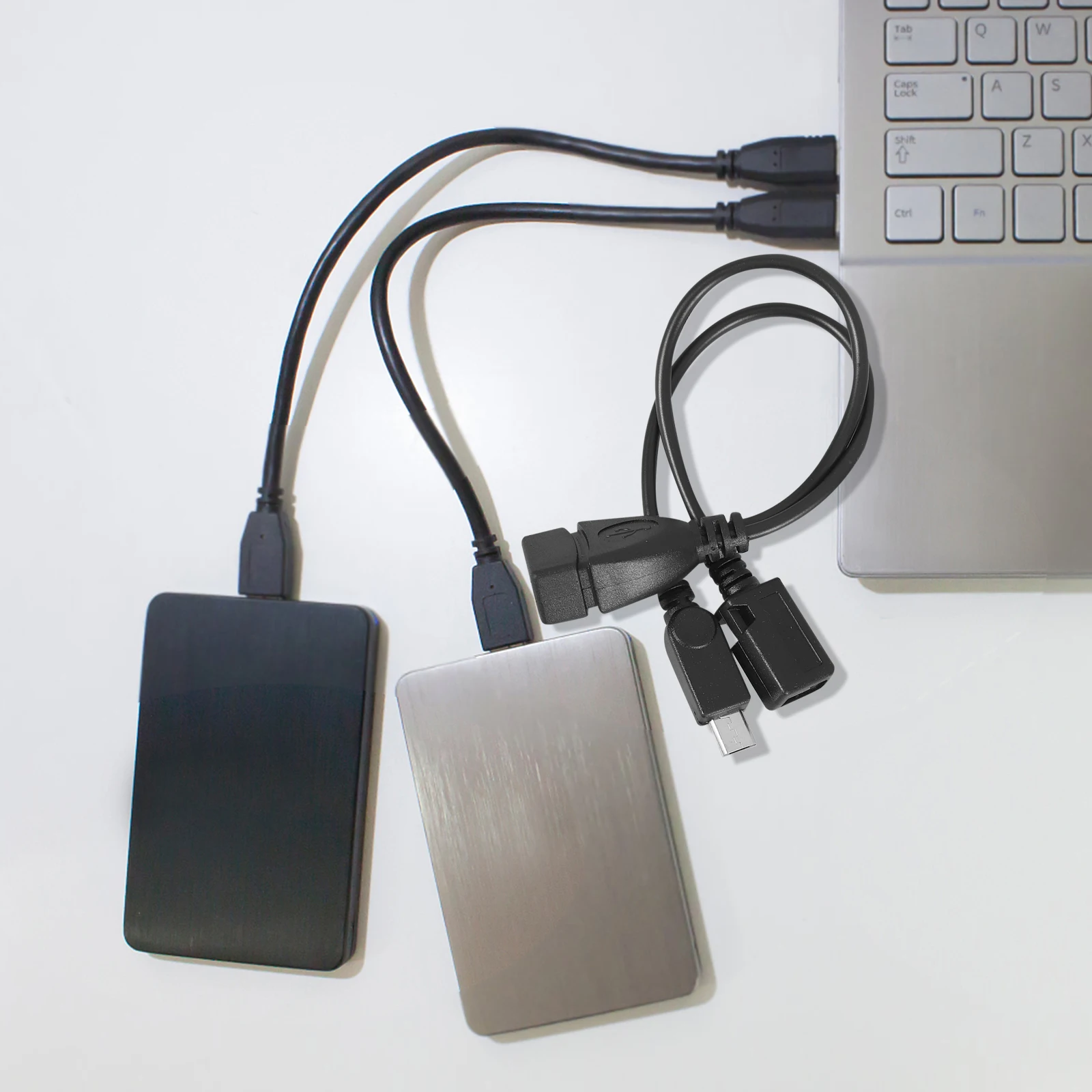 

2Pcs Micro USB to USB-A Otg Cable Adapter for Phone Accessory Support Fat32 Format U Disk External Power Required