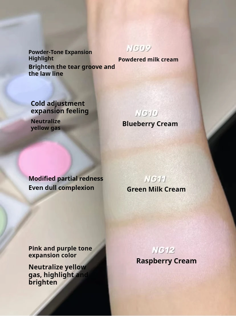 LEEMEMBER  Blusher Milk Factory Series Milk Cake Powder Blusher Improves The Quality Of Colourful Swelling Cream Powder