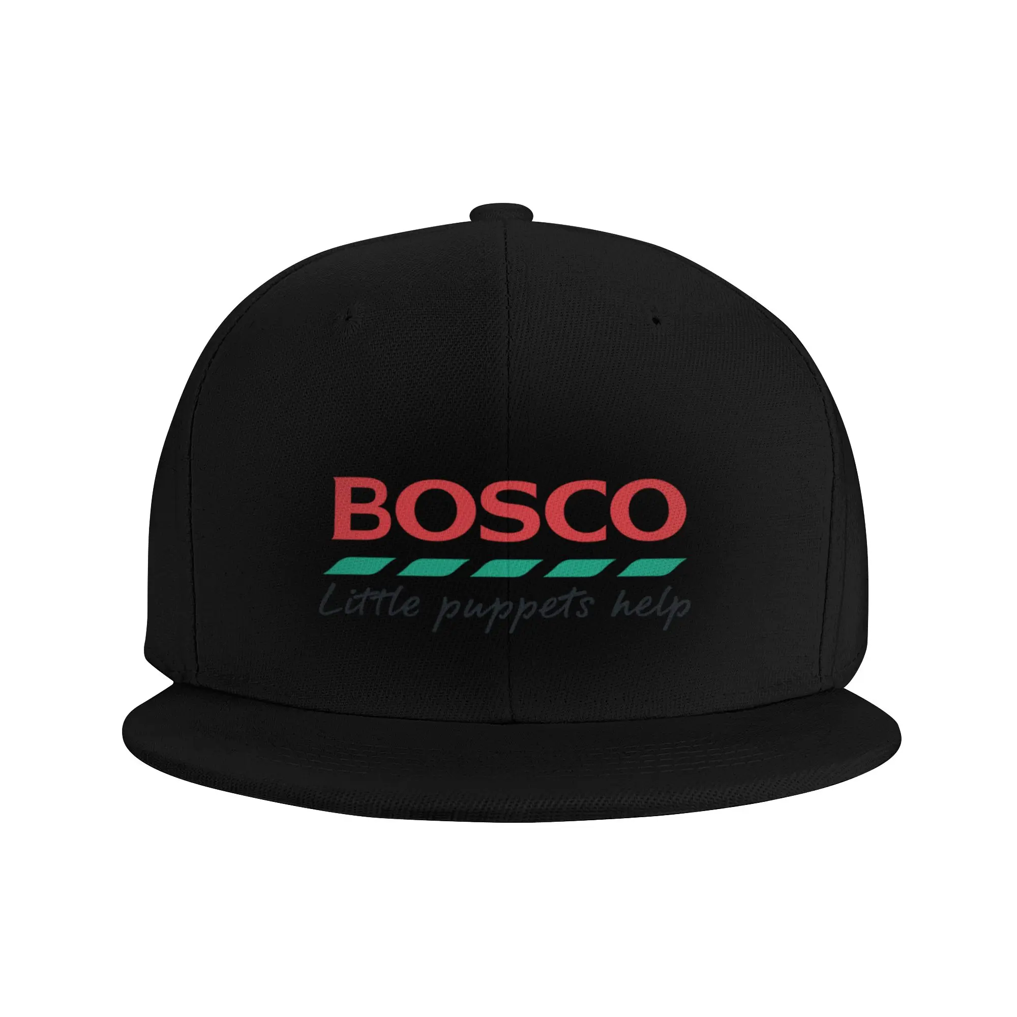 Fashion Bosco Little Puppets Help Irish Nostalgia Retro 80s Design Flat Brim Sun Hat  Baseball Cap Men's Caps