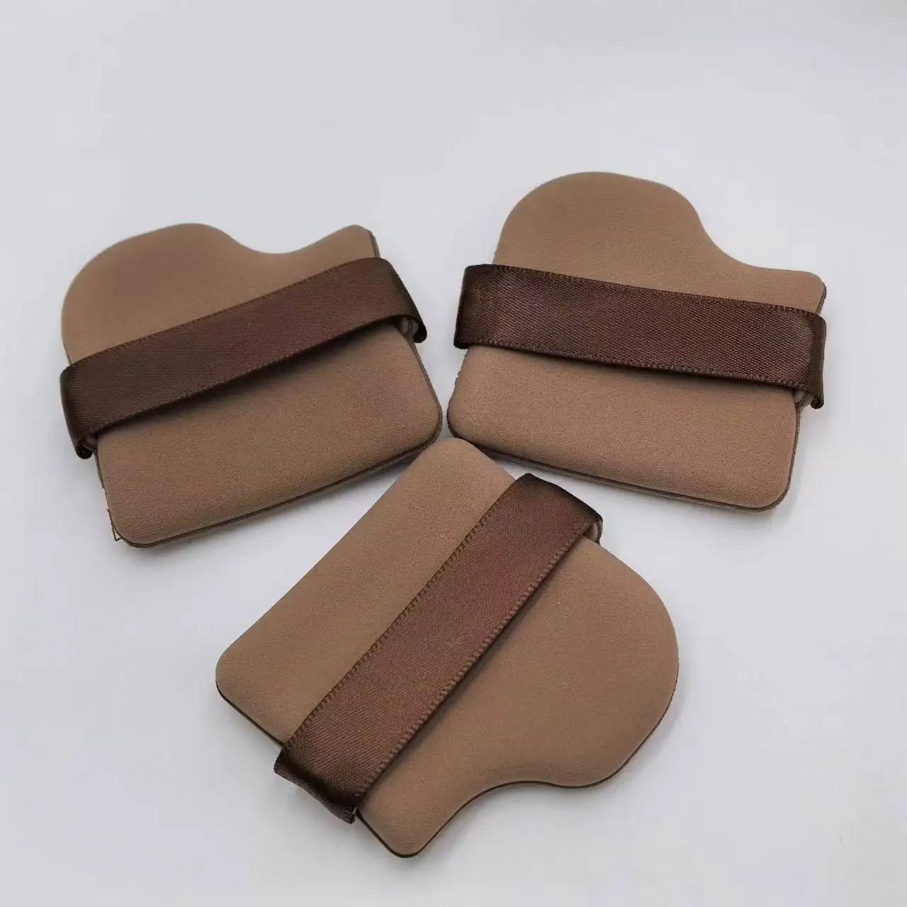 Chocolate Biscuit Makeup Sponge Travel Set(6pc) - Bouncy Q-Texture Air Cushion  Mini Thumb Concealer Finger Puff, cosmetic tools