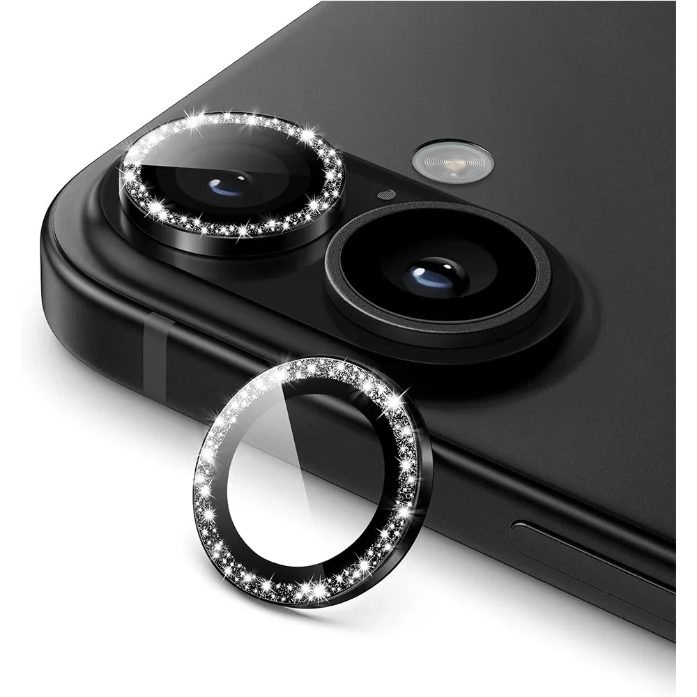 2-3Pcs Purple Bling Glitter Camera Lens Protector Cover For 16 Pro Max 15 Plus 14 13 Mini 17 Protection Accessories