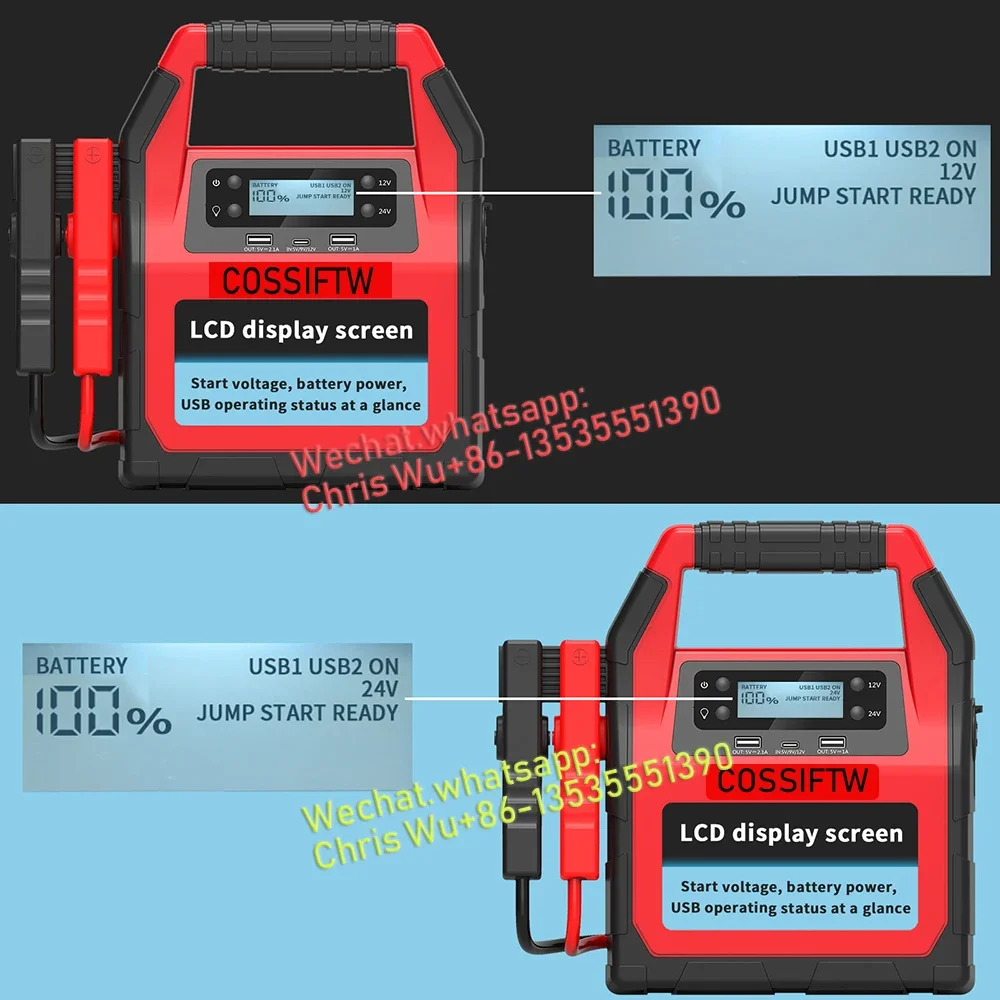 12/24V jump starter booster batterie voiture 5000A for Man CLA 25.300 EVO 6 by 4