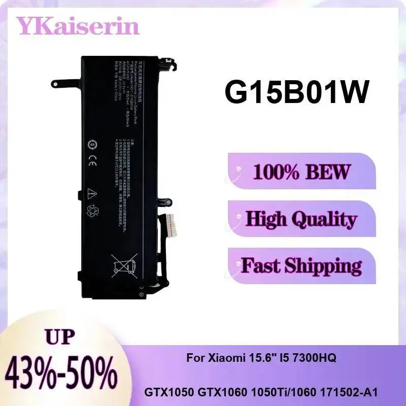 

G15B01W 3620mAh High Quality Laptop Battery For Xiaomi 15.6'' I5 7300HQ GTX1050 GTX1060 1050Ti 1060 171502-A1