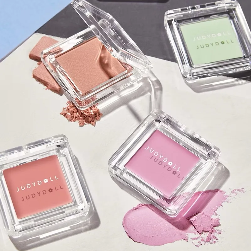 Judydoll Jednokolorowa Matowa Paleta do Policzków Podkreślająca Rozświetlenie Delikatny Połysk Codzienna Atmosfera Cień do Powiek Róż do Makijażu Twarzy
