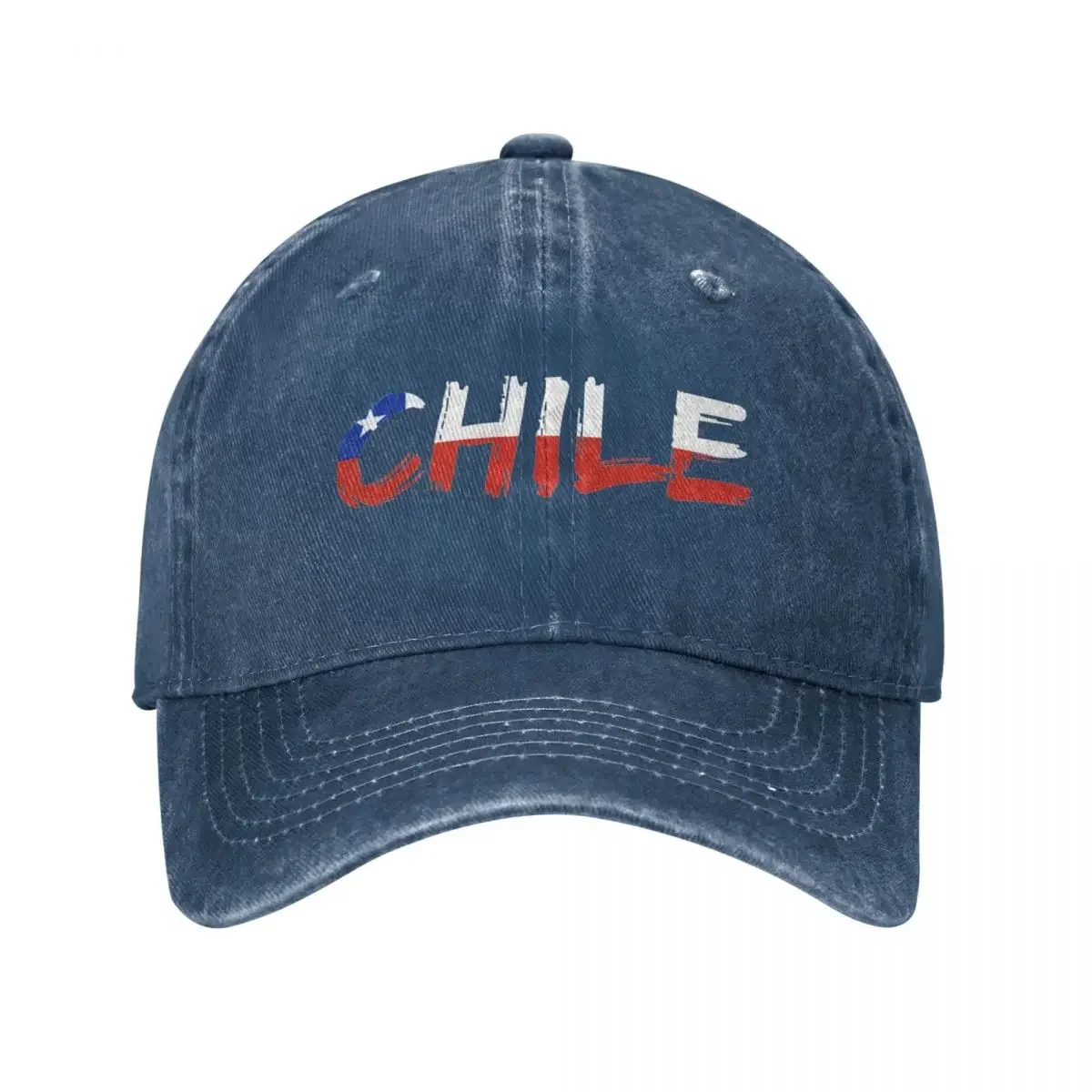 Chile Text Flag Baseball Cap Vintage Distressed Washed Sun Cap Men Women Outdoor Workouts Unstructured Soft Caps Hat