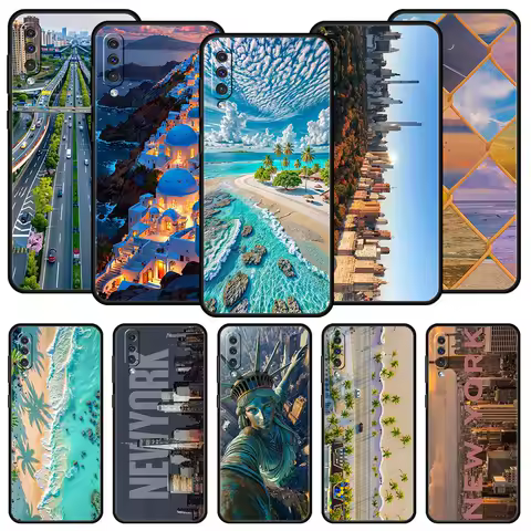 NYC New York City seaside Case For Samsung A56 A36 A26 A54 A52 A24 A14 A50 A72 A70 A06 A12 A22 A34 A42 A32 A04s A16 5G Cover