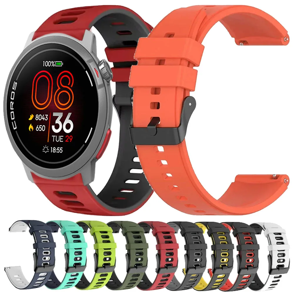 22 mm 20 mm Silikonarmband für Suunto Ocean/Vertical 2 1/Run/Race S 2 1/5 9 Peak Armbandband COROS PACE Pro/3/2/APEX 4 42 mm/2 Pro