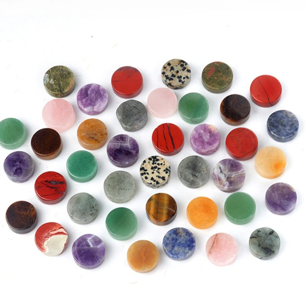 16-18mm Mini Round Natural Stone Palm Stone Reiki Healing Crystal Agate Yoga Home Decor DIY Accessories Ornament Gift