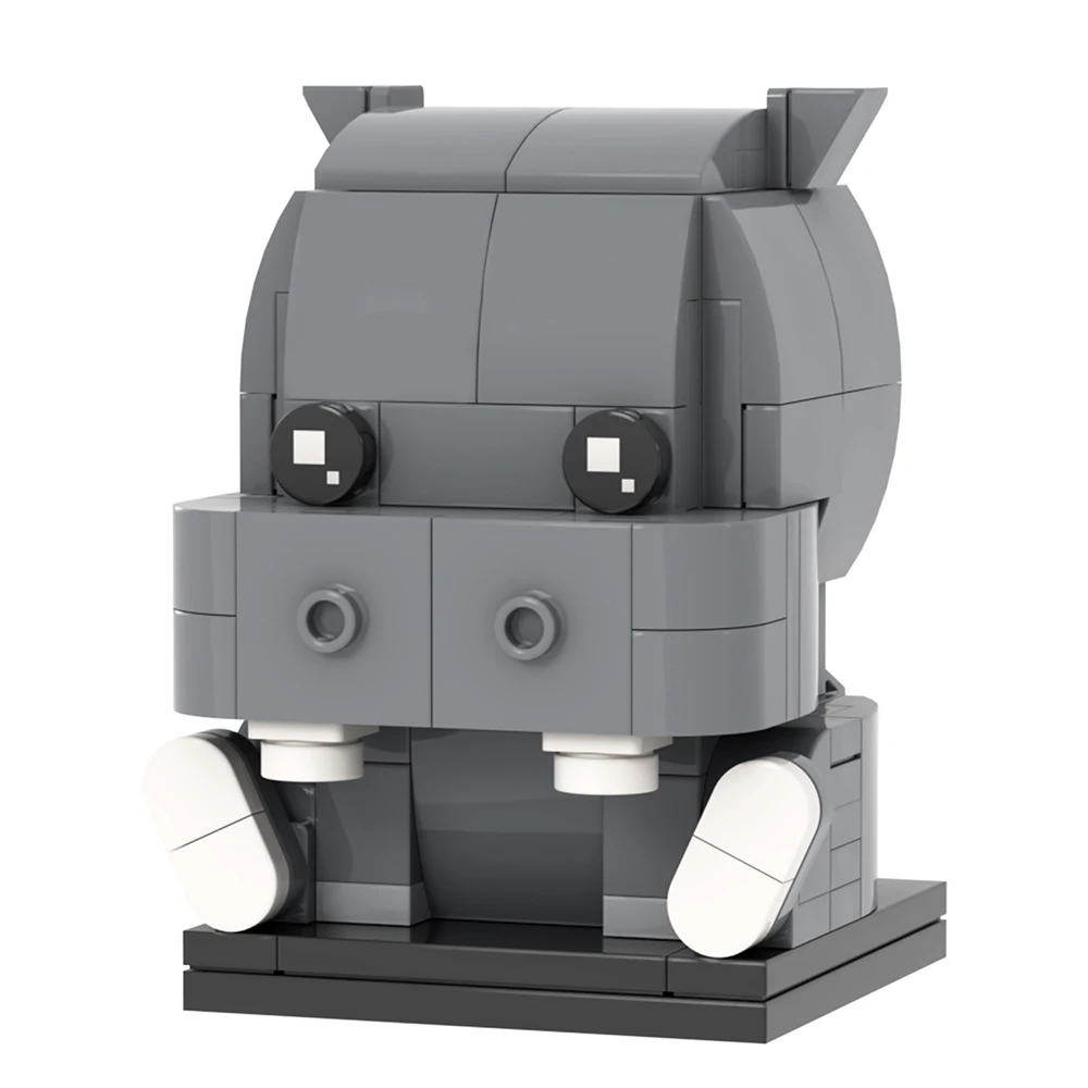 MOC الحيوانات Brickheadz الكسل ختم الماشية فرس النهر الكركدن النسر البطريق متوافق ألعاب مكعبات البناء للأطفال أصدقاء الهدايا ثلاثية الأبعاد #4
