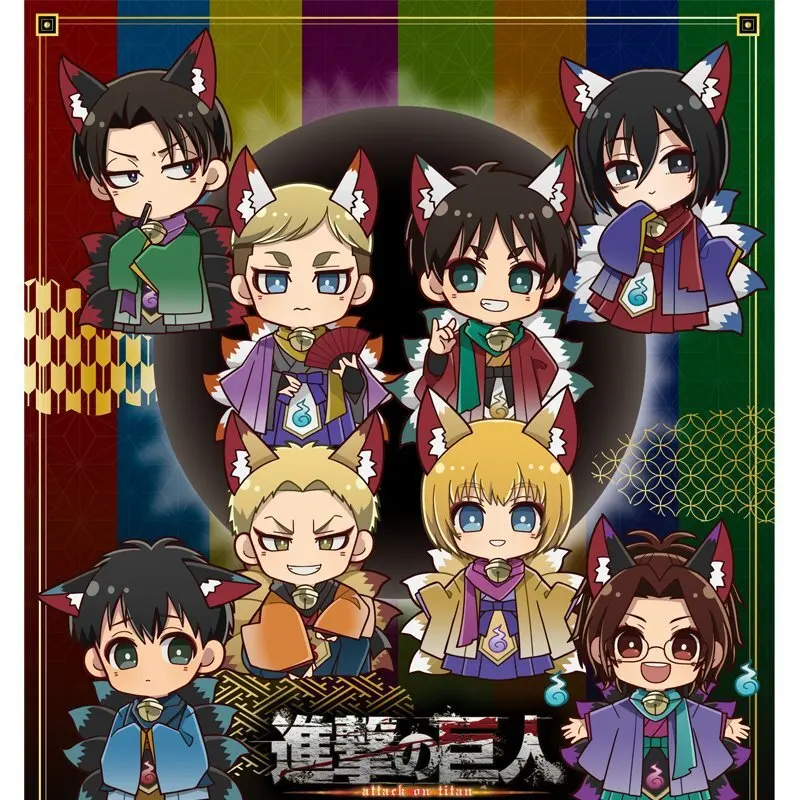 Juego Hange Zoe Armin Arlert Eren Yeager Levi Ackerman Erwin Smith figura acrílica con soporte muñeca Anime placa modelo Cosplay regalo de Navidad