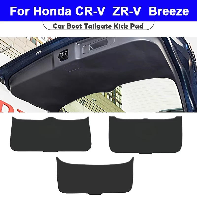 For Honda Breeze CR-V ZR-V 2017-2025 Trunk Tailgate Guard Pad Leather Rear Trunk Door Protective Car Interior Accessories