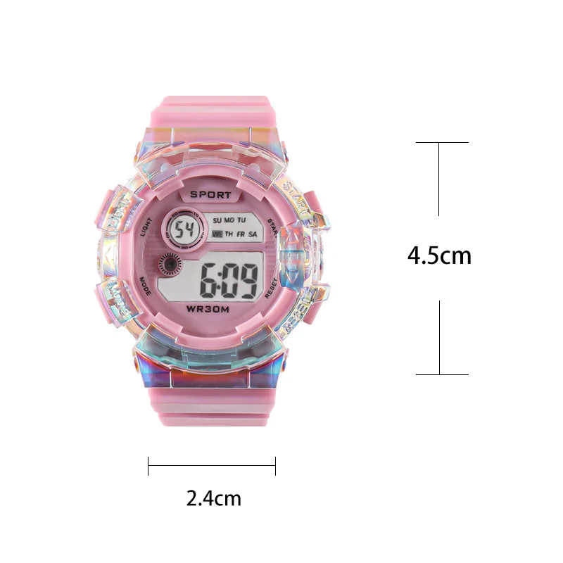 Fashion Waterproof Children Watches for Girls Sport Digital Bracelet Electronic Kids Watch Student Multi-functional Clock Toys image 6