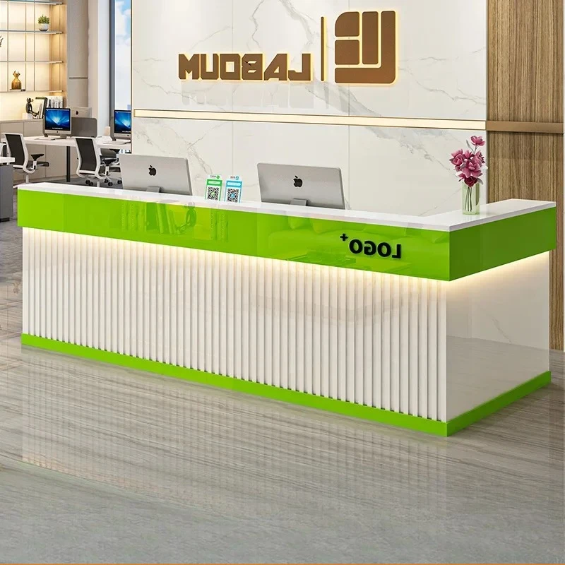 صالون تجميل مكتب مكاتب الاستقبال الفاخرة بار ماكينة تسجيل المدفوعات النقدية مكافحة متجر Purpito Recepciones Negocio الأثاث التجاري