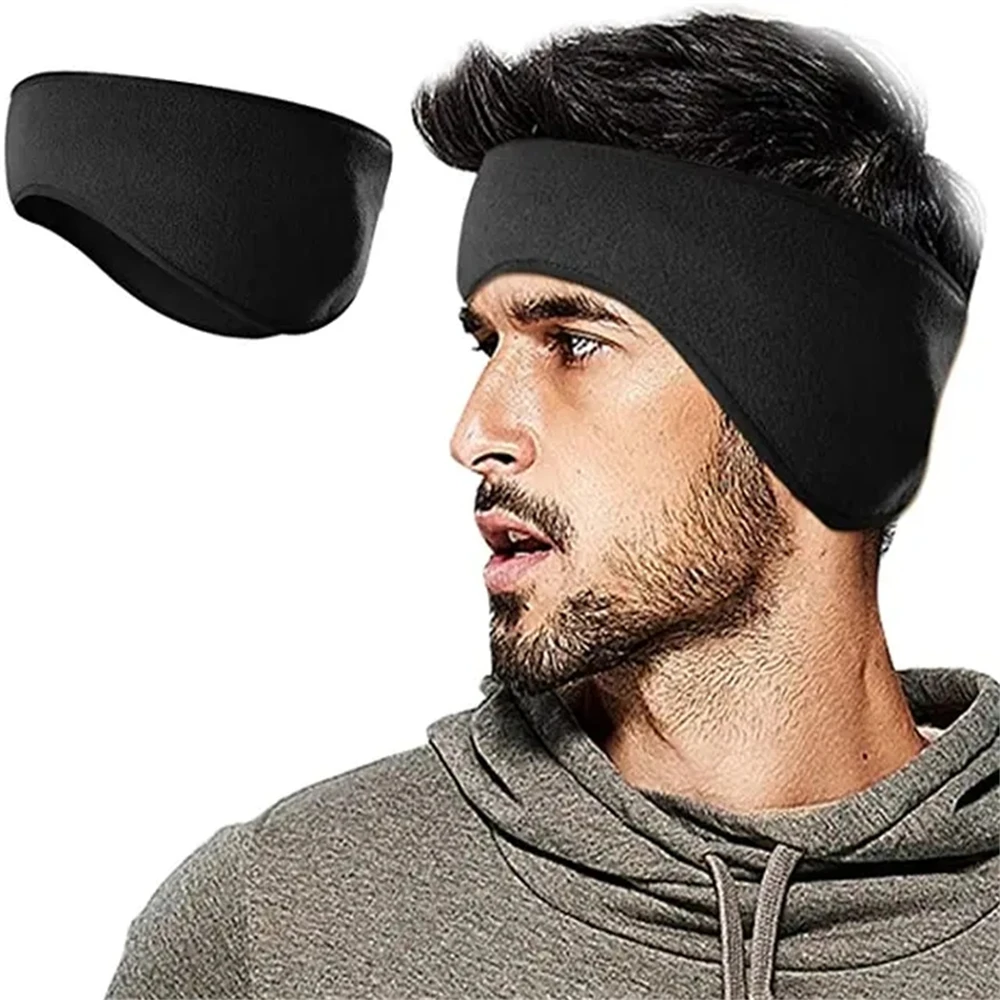 1pcs Winter Ear Warmer Headband Cold Weather Ski Muffs For Women Men Outdoor Riding Bicycle Activities Black Gray