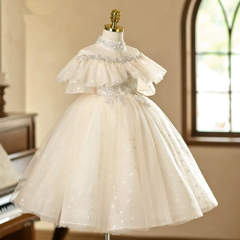 Hochwertiges Kinder-Abendkleid für Gastgeberin, Klavierauftritt, Geburtstag, Hochzeit, Blumenmädchen A5066 Großhandel Mädchen-Abendkleider – Detail 5