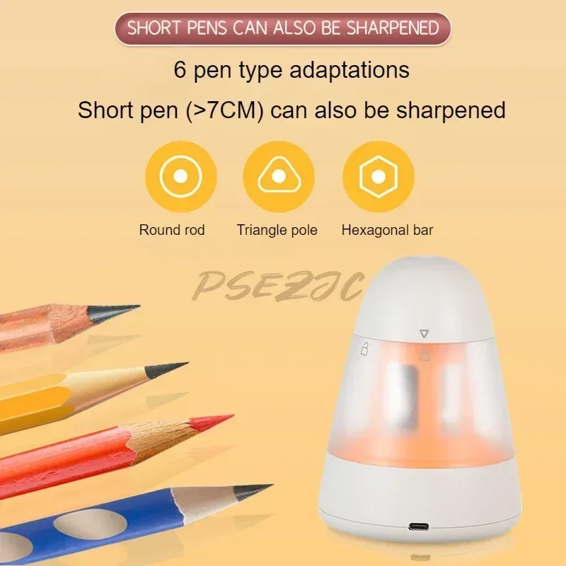 Fully Automatic Pencil Sharpener Electric Rechargeable Automatic Advance and Retreat Pen Freeing Hands Student Gift