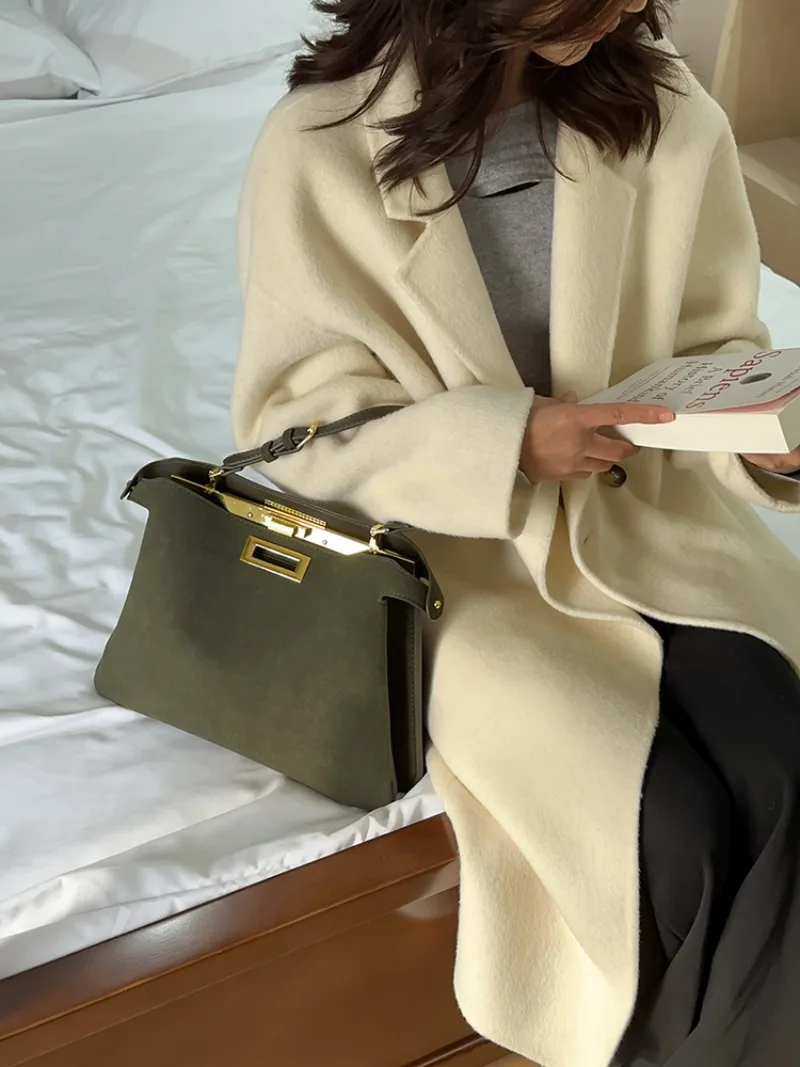 

High-Quality Women's Leather Crossbody Bag From Famous Luxury Designer For Classic Elegant Ladies Style